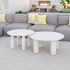Ola Coffee Table Set – 2-Piece 14.8" & 16.1" H With White Finish, Powder-Coated Metal By Zuo Modern - 2 of 4