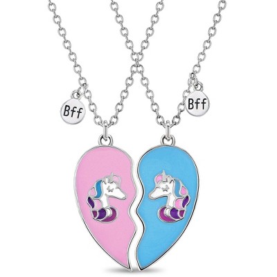 Ladies Charming Best Friend Matching Heart-shaped Pendant Necklace