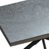 Retro Rectangular Stretch Dining Table for 6 People, Antique Wood Top and Black Relief Plate, CENGHU Rect Table With Storage Box - 4 of 4