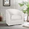 Liria Wooden Upholstered Barrel Chair for Livingroom with Metal Swivel Base | ARTFUL LIVING DESIGN - 2 of 4