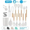 LunaLulinlk White 35Pcs Kitchen Cooking Utensils Set Spatula Set Baking Utensil Set - 3 of 4