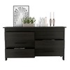 Wood Double dressers with All Metal Gliders, Superior Top, and Black Metal Pulls - 4 of 4