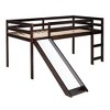 PAGED Twin Size Loft Bed, Modern Wooden Bed Frame, Bunk Bed with Slide, Guardrails and Ladder for Bedroom - 4 of 4