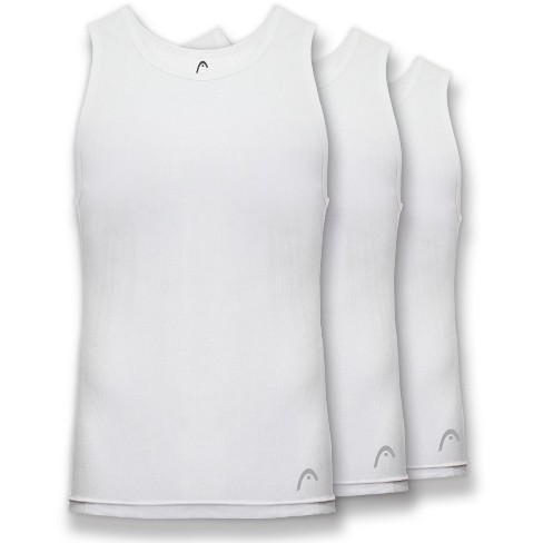 Head 3pk Mens Tank Top Breathable Tagless Comfortable Cotton Mens