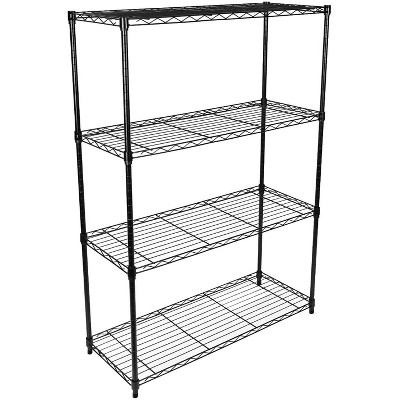 Vynxaria Black 4-Tier Heavy Duty Utility Storage Shelves, Adjustable Shelving Unit, 36" L x 14" W x 54" H