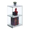 27.75" SoHo 3 Tier Tower Bookcase White Faux Marble - Breighton Home: Clear Glass Sides, Modern Style - 3 of 3