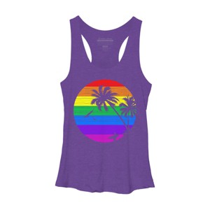 Women's Design By Humans Rainbow Summer By clingcling Racerback Tank Top - 1 of 3