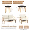 Tangkula 5 Piece Rattan Furniture Set w/ Wicker Woven Sofa Set & Solid Acacia Wood Frame - 4 of 4