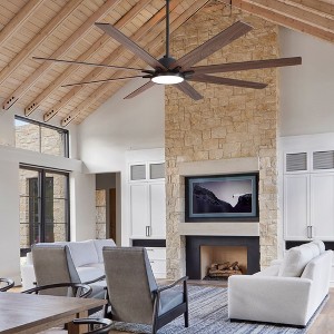 Siljoy 84-Inch Ceiling Fan: Integrated LED Light, Dual Color Blades, Remote & APP Control – All-in-One for Living Room, Bedroom, Dining Room - 1 of 4