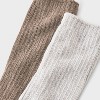 Women's Luxury Collection Cashmere Blend Fine Rib Super Soft 2pk Crew Socks - Auden™ - 3 of 3
