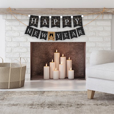Briarwood Lane Happy New Year Clock Garden Flag – 12.5x18 Inches, Polyester, Multicolor