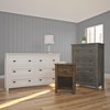 KWPZQEB Farmhouse Nightstand, Side Tables with Drawer & Open Compartment, Wood End Table for Bedroom, Living Room - 4 of 4