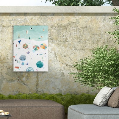 Emma Scarvey Beach Vista II 35x47 White and Blue Canvas Print