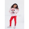 Disney Minnie Mouse Girls Fur French Terry Sweatshirt and Leggings Outfit Set Toddler to Little Kid - 2 of 4