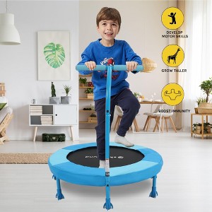 UNISOAR 36 Inch Indoor Trampoline for Kids Toddler Trampoline with Upgraded 2.0mm Steel Pipe and Handlebar - Mini Indoor Trampoline for Kids Age 3 Up - 1 of 4