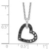 Black Bow Jewelry 1/2 Cttw Black & White Diamond 13mm Heart Necklace in Sterling Silver - 4 of 4