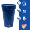 Silipint: Silicone 16oz Coffee Tumblers 2 Pack Blue Speckled - Unbreakable Cups - 3 of 4