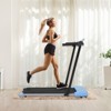 HFYee Walking Pad Treadmill 300 LB Capacity with Armrest, LED Display and Silent Motor, Portable Treadmill for Home Gym, 1 to 7.6 MPH - 2 of 4