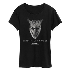 Women's The Black Phone Dead Is Just A Word Short Sleeve Graphic T-Shirt - Black - 2X - 1 of 4