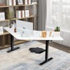 Costway Dual-motor L Shaped Standing Desk Ergonomic Sit Stand Computer Workstation Touch Control Panel Electric Height-adjustable Desk Home Office - image 2 of 4