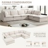 YOOCOZZ Oversized Chenille Sectional Sofa with Movable Ottoman and Convertible Design - 4 of 4