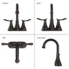 PAGED 4-Inch Bathroom Faucet Bathroom Vanity Sink Faucets with Pop-Up Drain and Supply Hosest, Faucet for Bathroom Sink - 2 of 4