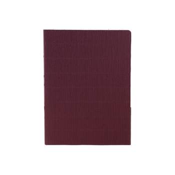 JAM Paper Corrugated Two-Pocket Fluted Folders Burgundy 6/Pack (87497D) 
