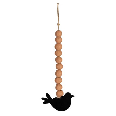 Hanging Bird Bead Terracotta, Metal & Jute - Foreside Home & Garden