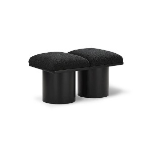 Meridian Furniture,Pavilion Boucle Fabric Bench - 1 of 4