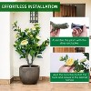 23in Artificial Topiary Flower with Ground Spike-Artificial Topiary Ball Trees with Rose Flowers- PE Fake Plants with Metal Stakes for Indoor and Out - 3 of 4