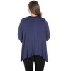Plus Elbow Length Sleeve Open Cardigan - 24seven Comfort Apparel™ - 3 of 4
