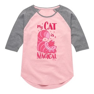 Girls' - Disney - Cats & Dogs Shirt Tail Raglan Graphic T-shirt - 1 of 4