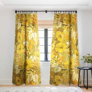 Jacqueline Maldonado 970S Floral Watercolor Single Panel Sheer Window Curtain - Deny Designs