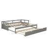 Whisen Wooden Daybed with Trundle, Extendable Twin to King Daybed Frame - 3 of 4