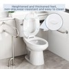 Commercial Heavy Duty Open Front Toilet Seat Without Cover Will Never Loosen and Reduce Call-Backs,Public Toilet Lid Elongated Safe, (White 18.5") - 3 of 4