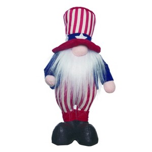 Transpac Polyester 6 in. Red White and Blue 4th of July Patriotic Plush Uncle Sam Gnome - 1 of 4