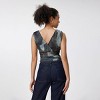 Women's V Neck Sleeveless Printed Vest - A New Day™ Dark Gray - 4 of 4