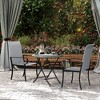 Outsunny Outdoor Wicker Dining Chairs, All-Weather Rattan Armchairs with Armrests, Steel Frame, High Back and Deep Seating - 2 of 4