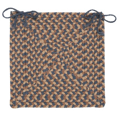 Colonial Mills Tiburon - Stone Blue Chair Pad Set (4)