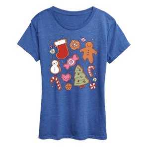 Women's - Instant Message - Kawaii Christmas Treats Women's Short Sleeve Graphic T-shirt Short Sleeve Graphic T-Shirt - 1 of 4