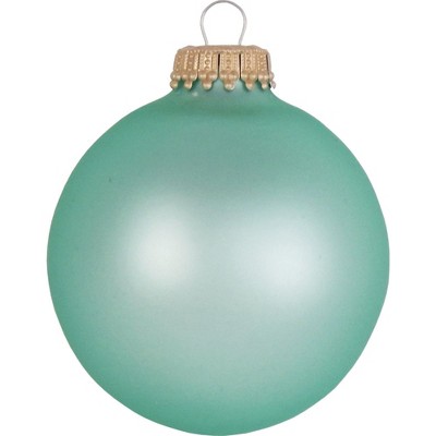 Christmas by Krebs 8ct Mermaid Green Matte Glass Christmas Ball Ornaments 2.5" (67mm)