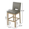 Modern Upholstered Bar Stool Set of 2 with Sturdy Wooden Legs, Comfortable Fabric Seating for Kitchen Island or Dining Room – The Pop Home - 4 of 4