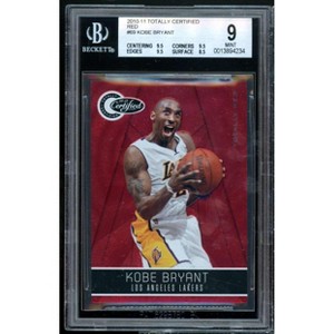 Kobe Bryant 2010-11 Panini Totally Certified Red #69 BGS 9 (9.5 9.5 9.5 8.5) - 1 of 2