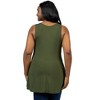 24seven Comfort Apparel Plus Size Sleeveless Tunic Tank Top - 3 of 3
