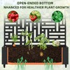 Lirago Iron Arch Mobile Planter Box (3-Piece)-Raised Garden Bed Elevated Planter with Trellis Privacy Screen 38 Gallon Capacity - 3 of 4