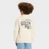 Boys' Stucco Halloween Skeleton Graphic Sweatshirt - Cat & Jack™ Beige - 3 of 4