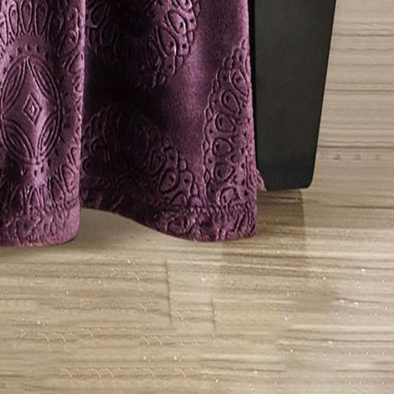 Ceasar Soft Plush Contemporary Embossed Collection All Season Throw 50"x60", Plum, 3 of 5