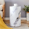 FONTOI Cylindrical Coffee Tables with Anti-slip Feet for Small Spaces Living Room Bedroom Balcony Office Side Table, White, 12"*19.7"*12" - 2 of 4