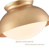 Claxy Gold Ceiling Light Flush Mount Fixture Milky White Glass - 3 of 4