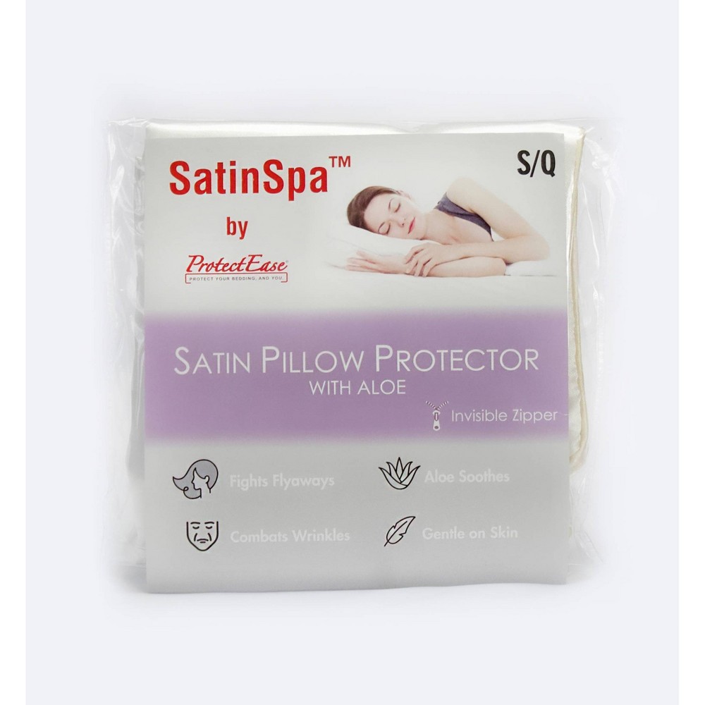 Photos - Pillowcase Standard Satin Pillow Protector with Aloe Vera - ProtectEase